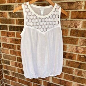 HANRO of Switzerland   BNWOT Delicate Cotton  Top Blouse with lace trim S